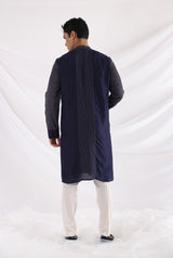 Bleu threadwork kurta set