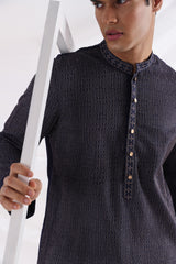 Bleu threadwork kurta set