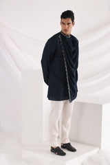 Navy cowl kurta set