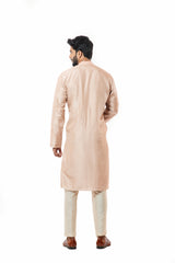 Powder pink embroidered kurta set