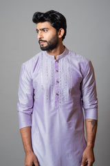 Lavender mirror kurta set