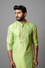 Green mirror Kurta set