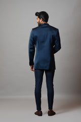 Navy blue bandhgala set