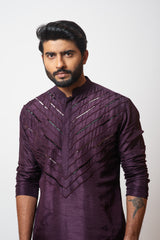 Plum cod kurta set