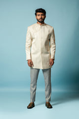 Ivory embroidered bandhgala set