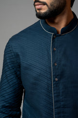 Pintucks Kurta With Pant Pajama Set