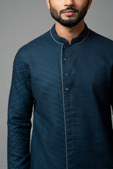 Pintucks Kurta With Pant Pajama Set