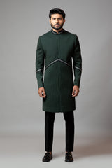 Achkan with Pintucks with Slight Embroidery Set