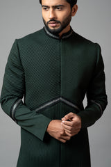 Achkan with Pintucks with Slight Embroidery Set