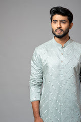 Mirror Work Kurta With Pant Pajama Set