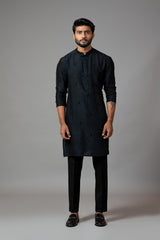 Kurta with Bullion Leaf Embroidery Set
