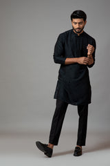 Kurta with Bullion Leaf Embroidery Set