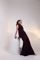 Merlot Pleated Co-ord Set