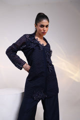 Midnight Mesh Embellished Co-ord Set