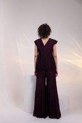 Merlot Pleated Co-ord Set