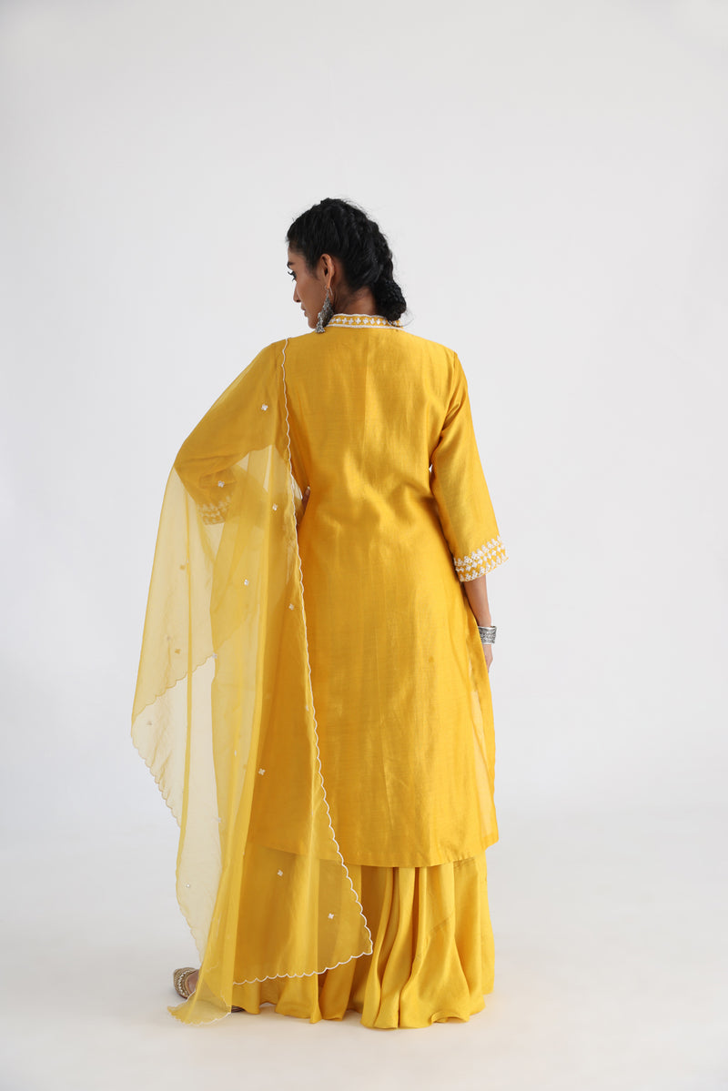 Yellow layered dress