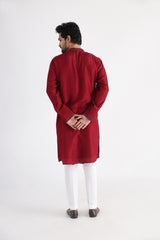 Ahmar brown nehru and maroon kurta set