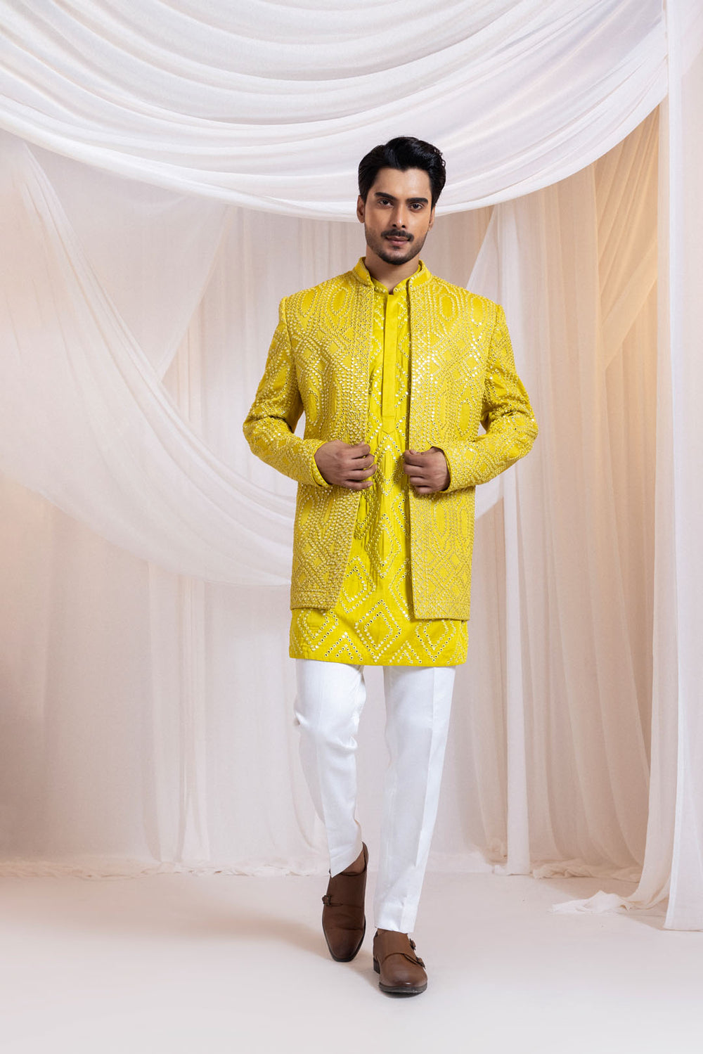 golden dress for men Men's Reginald Bespoke Gold Double Breasted FashionSuits Prom 2026 main image 0