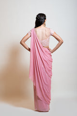 Blush Pink Drape Skirt Set