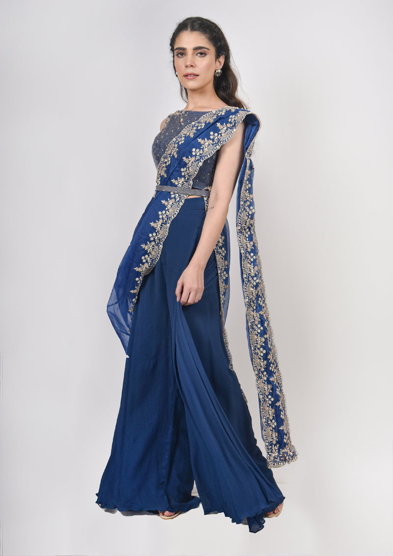 Buy Pre-Draped Pant Saree with Blouse by Ritu Kumar at Aza Fashions |  Celebrity fashion outfits, Designer dresses indian, Fancy dresses