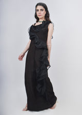 Black Ruffle Gown