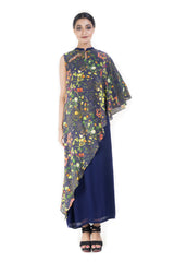 Cape Style Printed Long Tunic