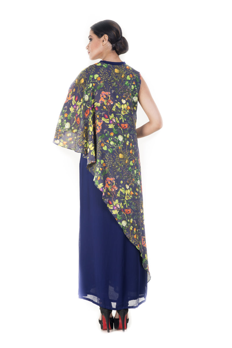 Cape Style Printed Long Tunic