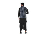 Linen Kurta Set With a Silk Nehru Jacket