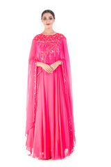 Orchid Pink Cape Gown
