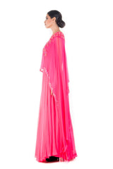 Orchid Pink Cape Gown