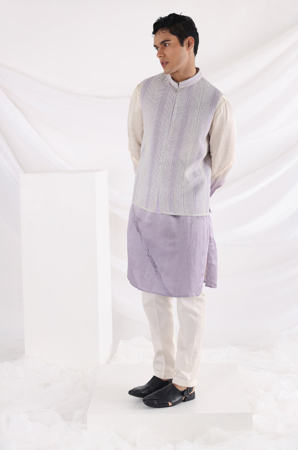 Lavender dream nehru jacket