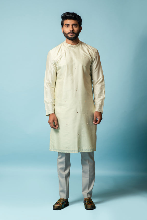 Ivory mirror kurta