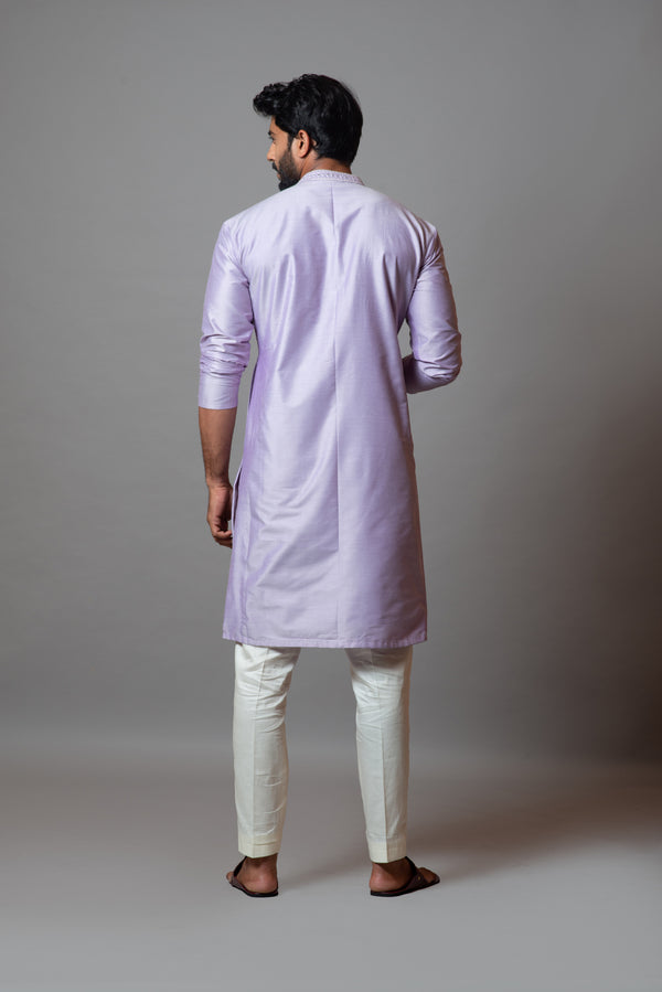Lavender mirror kurta set