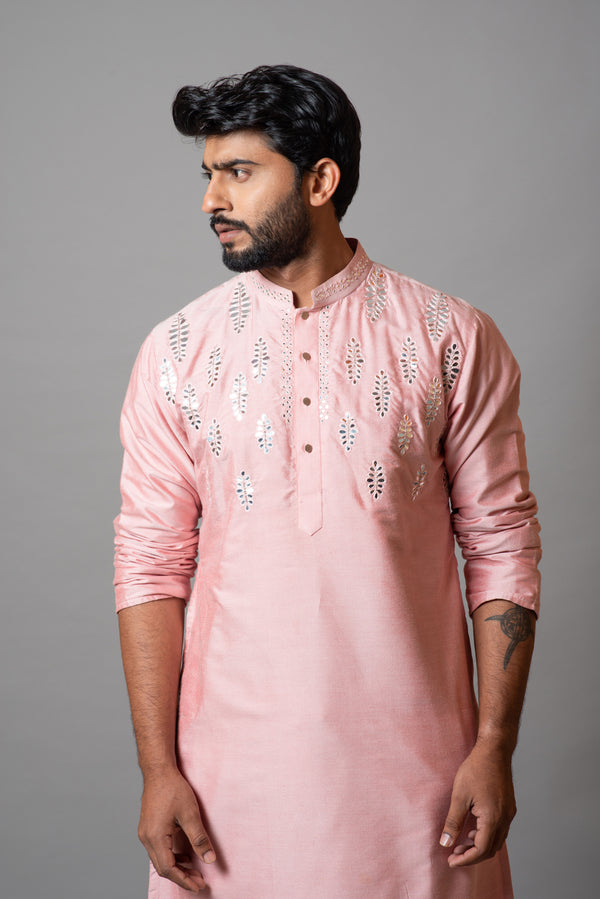 Onion pink kurta set
