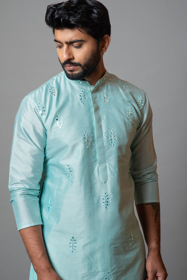Powder blue kurta set